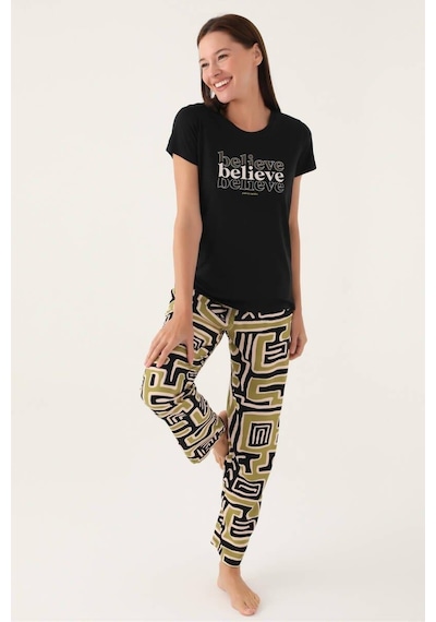 Pierre Cardin 8817 Believe Kadın Kısa Kol Pijama Takımı 001