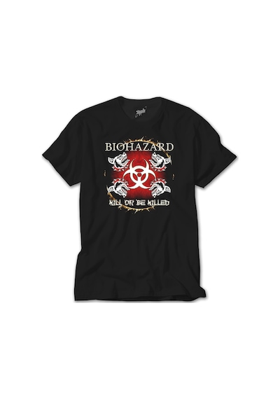 Biohazard Kill Or Be Killed Siyah Tişört Siyah