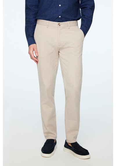 Morven Erkek Taş Pamuk Trend Düz Slim Fit Chino Pantolon 26ys003008870 Taş