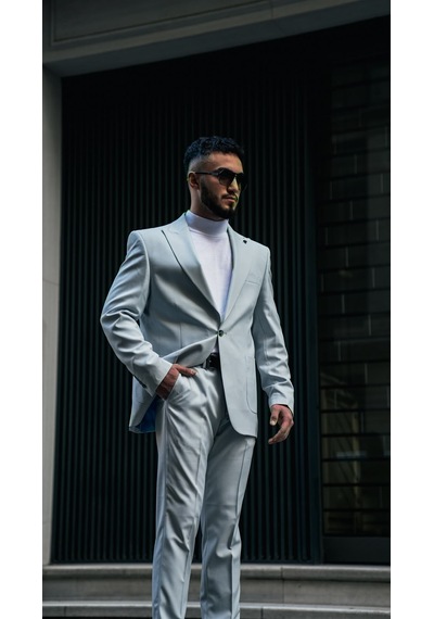 Dupont Classics Dupont Erkek Slim Fit 6 Drop Sivri Yaka Torba Cep Çift Yırtmaç Takım Elbise Mine Mavisi Dupont Classics Dupont Erkek Slim Fit 6 Drop Sivri Yaka Torba Cep Çift Yırtmaç Takım Elbise Mine Mavisi