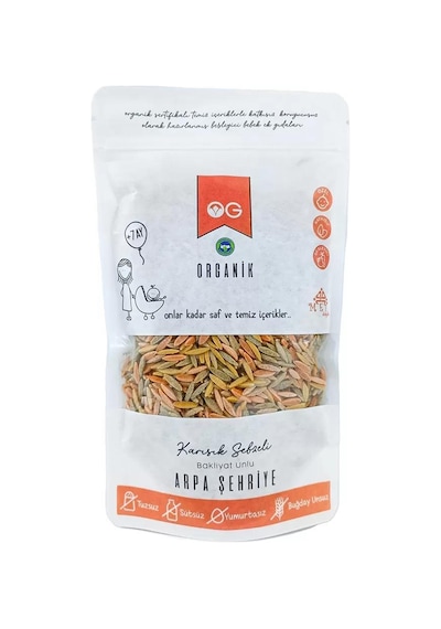 Organik Karışık Sebzeli Bakliyat Unlu Arpa Şehriye 250gr