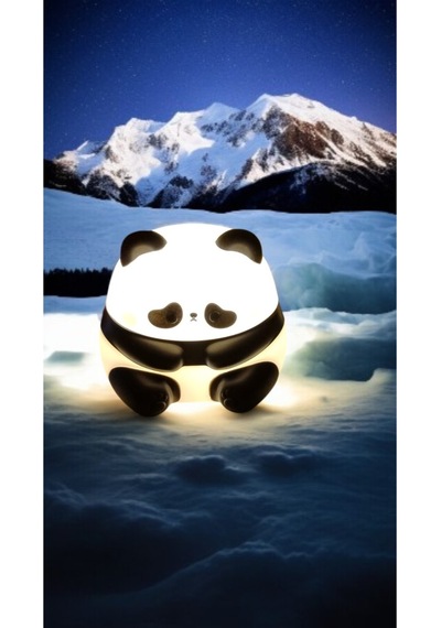 Sevimli Panda Gece Lambası Şarjz Edebilir Çok Renkli