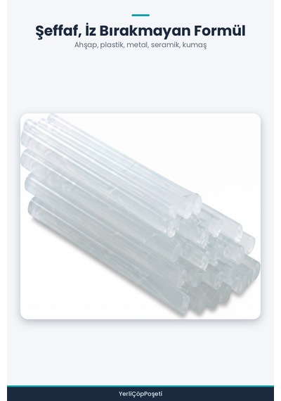 Kalın Mum Silikon Çubuğu - 11.3 Mm Şeffaf - 1 Kilogram