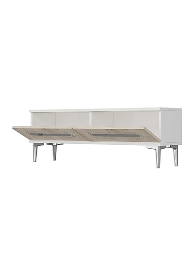 Tsa1220bts - Ranytv120 Tv Stand, Tv Sehpası Beyaz - Traverten - Sılver 120cm