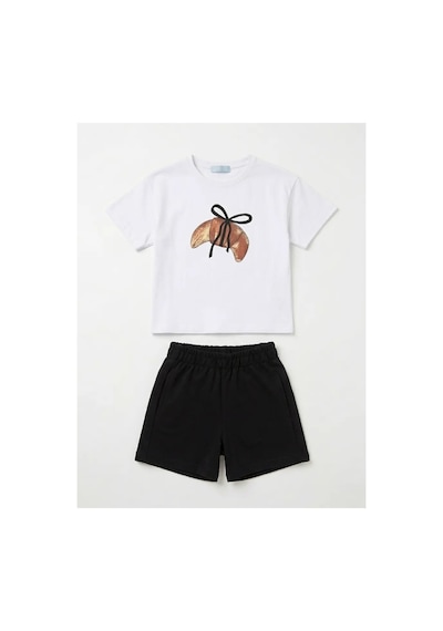 Poala Kids Kruvasan Desenli Set Çok Renkli