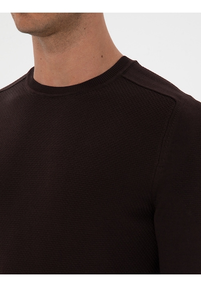 Pierre Cardin Erkek Koyu Kahverengi Kazak /triko 50315763-vr084 Koyu Kahverengi
