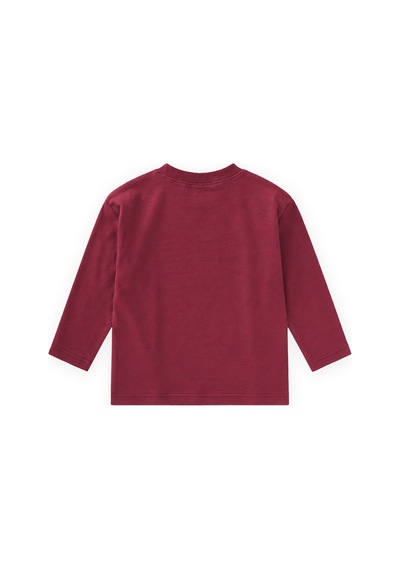 Cigit Sloganlı Uzun Kollu T-shirt 2-10 Yaş Bordo