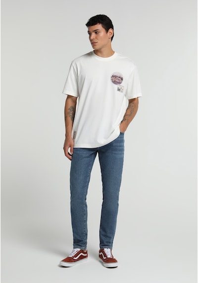 Colin's Colins Comfort Fit Yuvarlak Yaka Düz Erkek Beyaz Kısa Kol Tişört Cl1081614 Q1.v1 Ofw