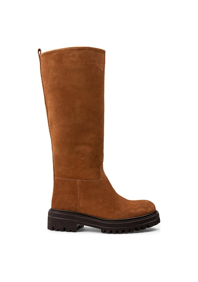 Deery Hakiki Süet Taba Rengi Kadın Çizme - E1071ztbae02 Taba