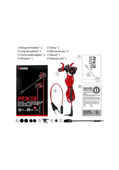 Xmowi Rx3 35mm Çift Mikrofonlu Oyuncu Kulaklık Gaming Kulaklığı- 5775
