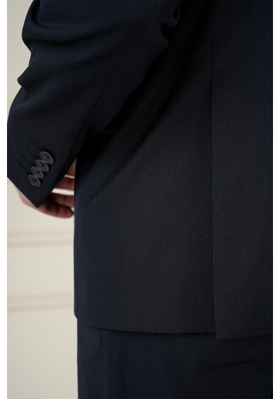 Efor Slim Fit Çift Yırtmaç Düz Lacivert Klasik Takım Elbise Tk 913 Lacivert