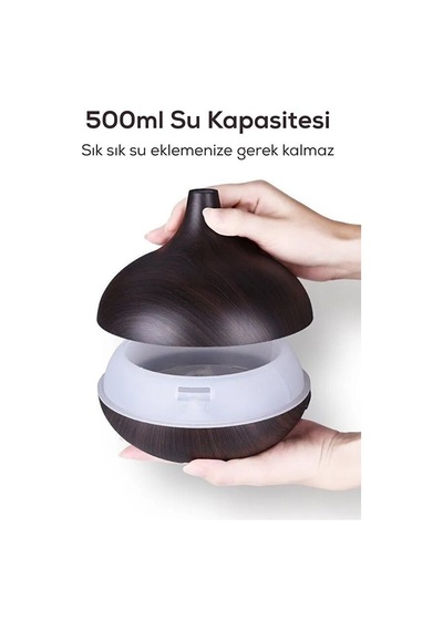Büro Ev Ofis Hediyesi İçin 550ml 7led Işıklı Desenli Kumandalı Aroma Hava Nemlendirici Difüzör