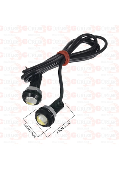 Kartal Göz Led Ayna Altı Led Lamba 2Adet Ortam Aydınlatma Beyaz 22Mm