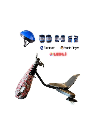 Citymate Drift Car Elektrikli Kaykay Bluetooth Dirift Kar Hoverboard Scooter + Koruma Ekipmanı D15
