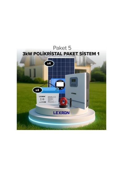 3kw Jel Akülü Solar Paket Sistem 1 Paket 5