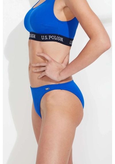 U.S. Polo Assn. Kadın Saks Mavi Ince Kenar Bikini Alt Saks Mavi
