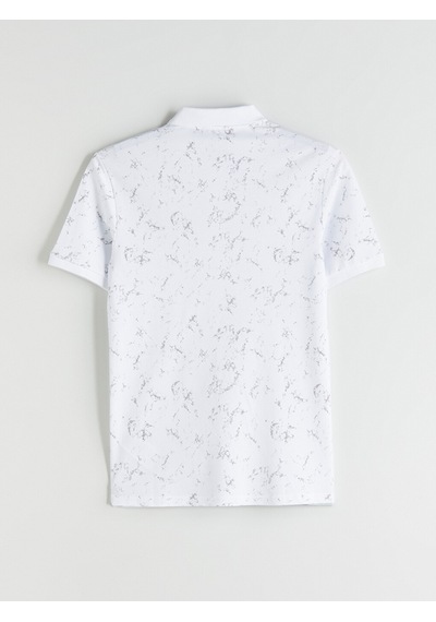 Lcwaıkıkı Classic Beyaz Polo Yaka Desenli Pike Erkek Tişört