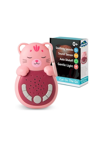 Cloud-b Sweet Dreamz Cat, 8 Sesli Bebek Ses Makinesi, Gece Lambası Ve Akıllı Sensörlü Uyku Arkadaşı Çok Renkli
