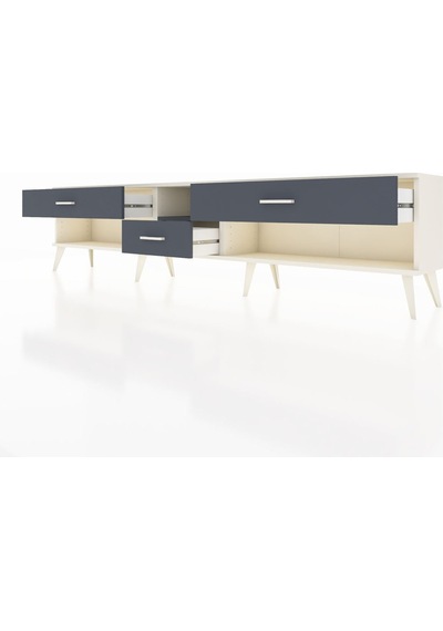 Arges Tv Ünitesi Tek Raflı 3 Çekmeceli 220x30x51 Aytaşı-antrasit Antrasıt/antrasıt - Aytası Arges Tv Ünitesi Tek Raflı 3 Çekmeceli 220x30x51 Aytaşı-antrasit Antrasıt/antrasıt - Aytası