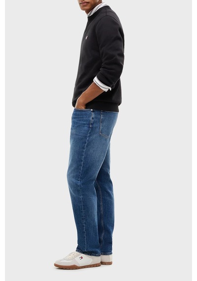 Tommy Jeans Pamuklu Straight Fit Normal Bel Jeans Erkek Kot Pantolon Dm0dm23687 1bk Mavi