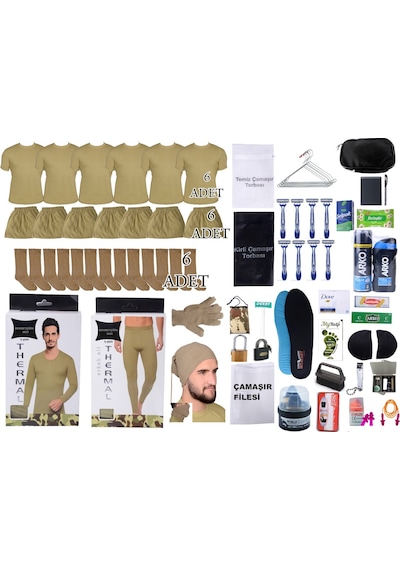 6’Lı Full Kışlık Asker Paketi Bedelli Acemi Asker Malzemesi