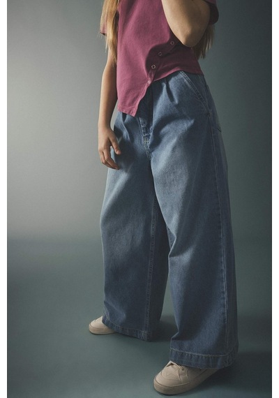 Defacto Wıde Leg Jean Pantolon Kız Çocuk G9426a826smnm39 Mavi-nm39