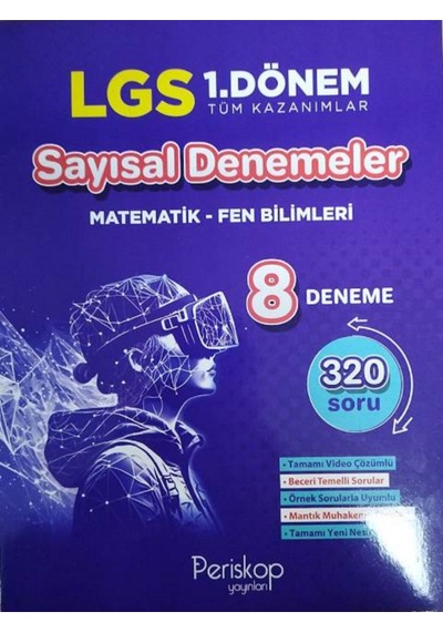 Periskop 8. Sınıf Lgs 1. Dönem Sayısal 8689551910277