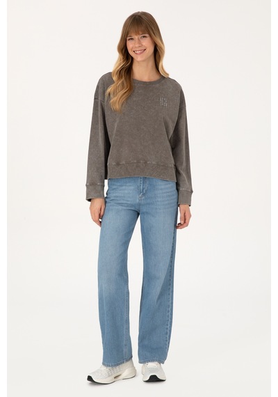 U.s. Polo Assn. Kadın Vizon Sweatshirt 50314186-vr052 VIZON