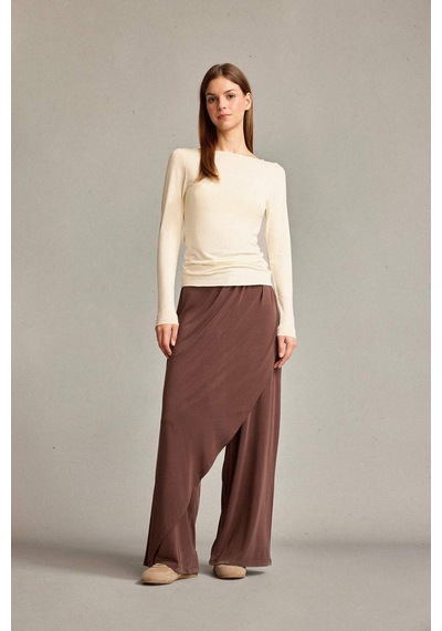 Defacto Relax Fit Normal Bel Düz Paça Modal Pantolon G1338ax25smbn219 Kahve