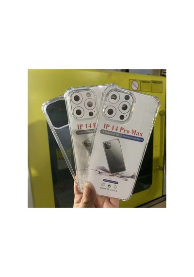 Iphone 14 Pro Uyumlu Köşeleri Airbag Tampon Silikon Darbeye Dayanıklı Şeffaf Kılıf Çok Renkli