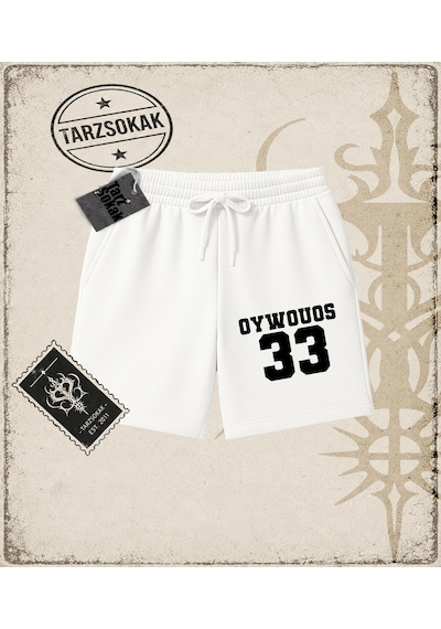 Tarzsokak Gotik & Grunge Streetwear Kadın Oywouos Baskılı Unisex Şort Beyaz Tarzsokak Gotik & Grunge Streetwear Kadın Oywouos Baskılı Unisex Şort Beyaz