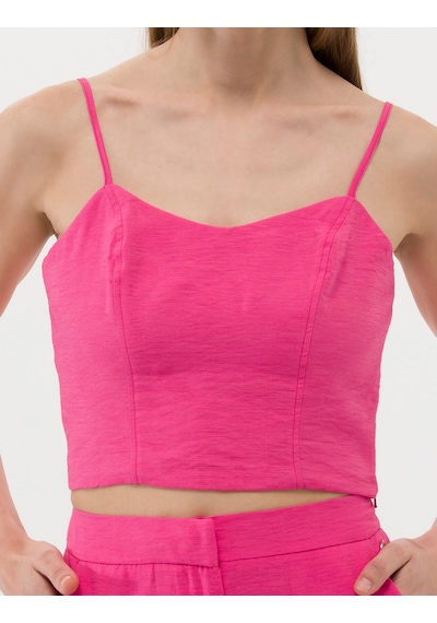 Pierre Cardin Kadın Fuşya Kısa Kollu Bluz 50269351-vr023 Fuşya