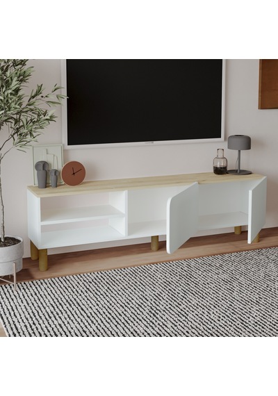 İnarch Dizayn River 150 Cm Modern Tv Sehpası Kapaklı Ve Raflı Tasarım Beyaz - Safirmeşe İnarch Dizayn River 150 Cm Modern Tv Sehpası Kapaklı Ve Raflı Tasarım Beyaz - Safirmeşe