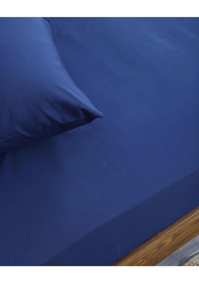 Rozet Tekstil Lacivert Lastikli Çarşaf Takımı Fitted Pamuklu Kumaş Yastık Kılıflı Lacivert 200 X 200 Genel