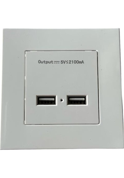 Usb Priz 2 Port Sıva Altı Usb Priz Usb Duvar Prizi