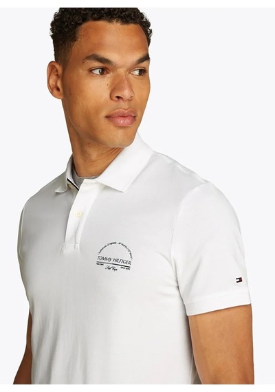 Tommy Hilfiger Tommy Hılfıger Erkek T-shırt Mw0mw38486-ybr Beyaz
