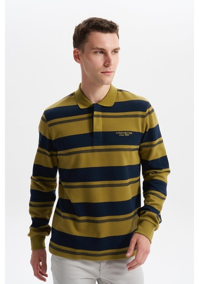 AR-MA Arma Erkek Ribanalı Regular Fit Çizgili Polo Yaka Sweatshirt %95 Pamuk %5 Elastane Ringel Pike K30554953002 Haki AR-MA Arma Erkek Ribanalı Regular Fit Çizgili Polo Yaka Sweatshirt %95 Pamuk %5 Elastane Ringel Pike K30554953002 Haki