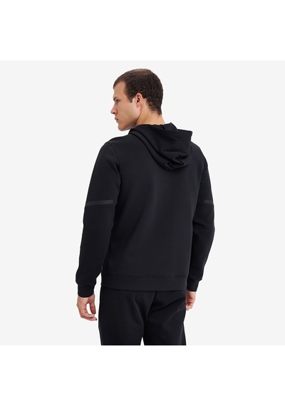 Lescon Siyah Erkek Fermuarlı Kapüşonlu Sweatshirt 26n-1101
