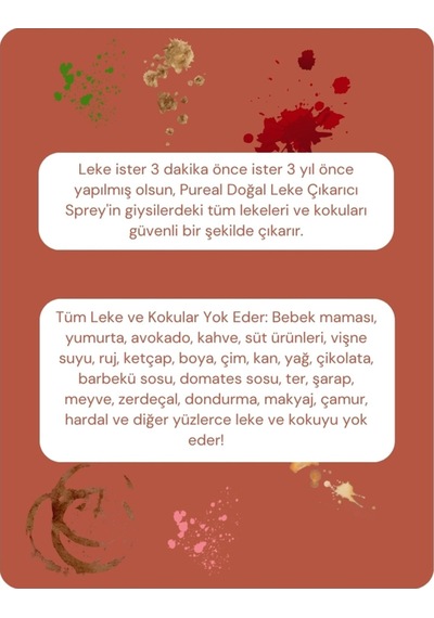 Pureal Doğal Leke Çıkarıcı Sprey 500 Ml