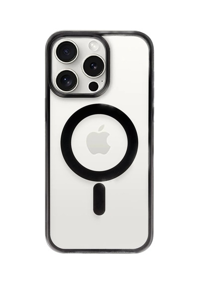 Newface - 811 - Apple Uyumlu iPhone 15 Pro Max Kılıf Erozi Magsafe Kapak - Lvsqvr - - Siyah