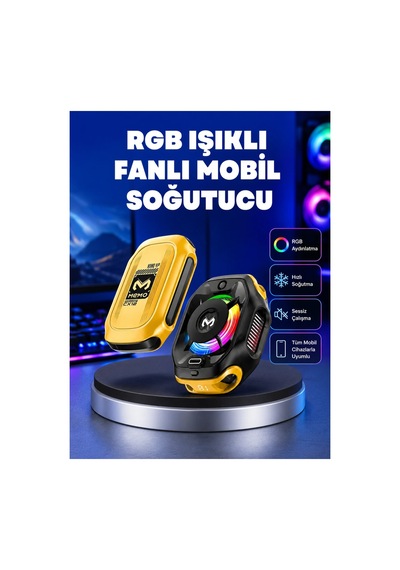 Type-c Girişli Aı Modlu Yüksek Performanslı Telefon Soğutucu Yeni Nesil Düz Renk