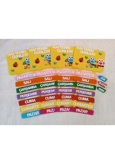 Haftanın Günleri Panosu Keçeden Eğitim Materyali N0000043