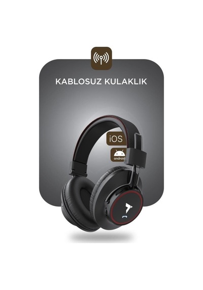 Delux Serisi Bluetooth Kulaklık Kafa Üstü Hd10 Siyah Taşınabilir Cihaz Ses Ekipmanı