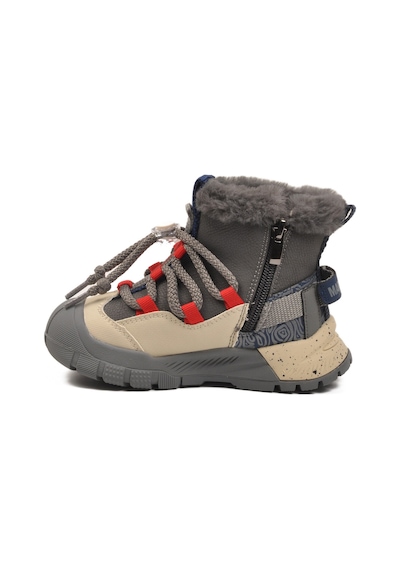 Marcokids Gri İçi Kürklü Soğuğa Dirençli Kaymaz Erkek Çocuk Bot 22672 P Gri
