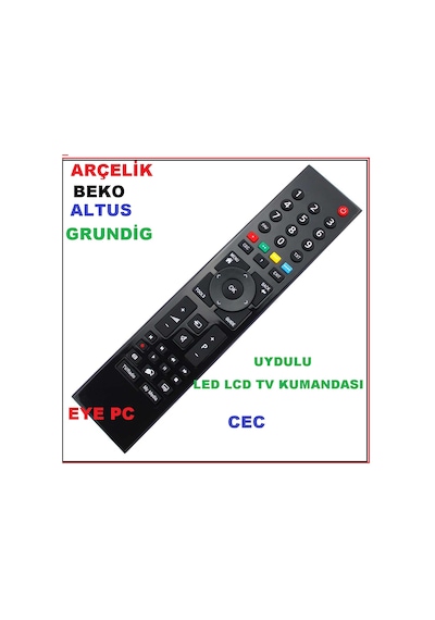 Cec Tuşlu Led Lcd Tv Kumandası Arçelik Uyumlu Beko Al...