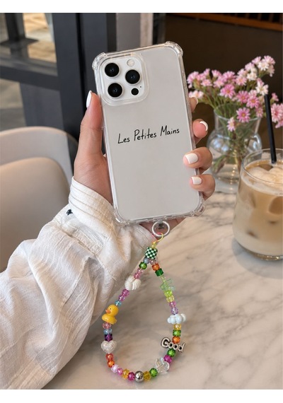 Name Pop V Telefon Askısı, Boncuklu Telefon Charmı Ve Çanta Aksesuarı