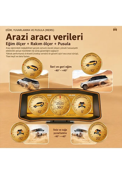 Ally P4 Obd2 + Gps Head Up Display Hud Dijital Hız Göstergesi- 5775 1