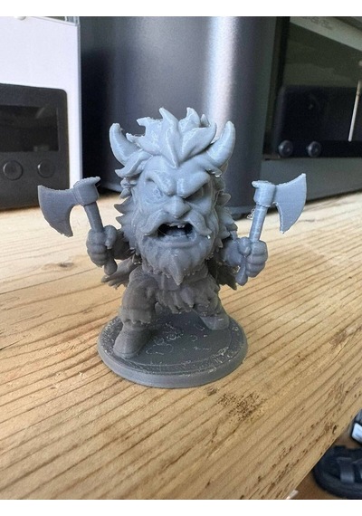Viking Berserker Savaşçı Heykeli - Dekoratif Mini Figür Biblo - Masaüstü Aksesuarı