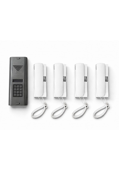 Dijital Şifreli Panel Ve Telefonlu Apartman Konuşma Sistemi 4 Daire Paket