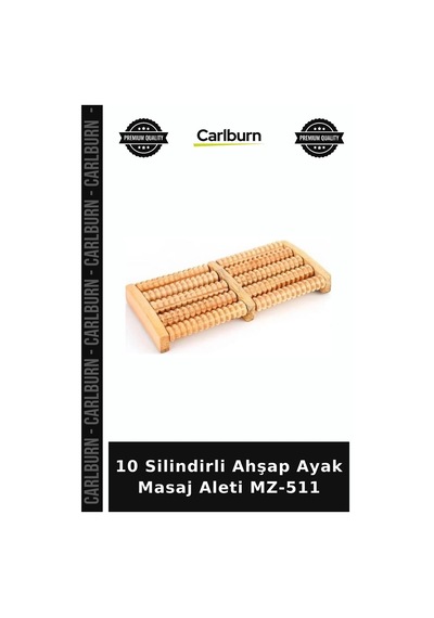 10 Silindirli Ahşap Ayak Masaj Aleti Mz-511 Ofis Aksesuarı Salon Ürünü Ev Kullanımı